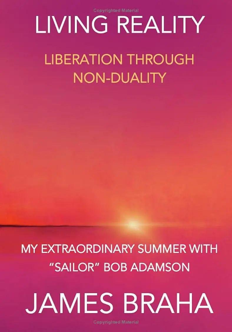 Cover of the Book “Living Reality Liberation through Non-Duality. My extraordinary Summer with “Sailor” Bob Adamson” James Braha